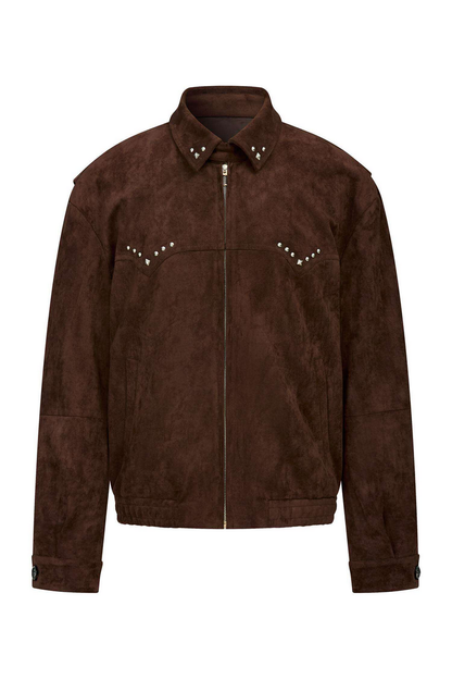 Studded Suede Western Jacket
