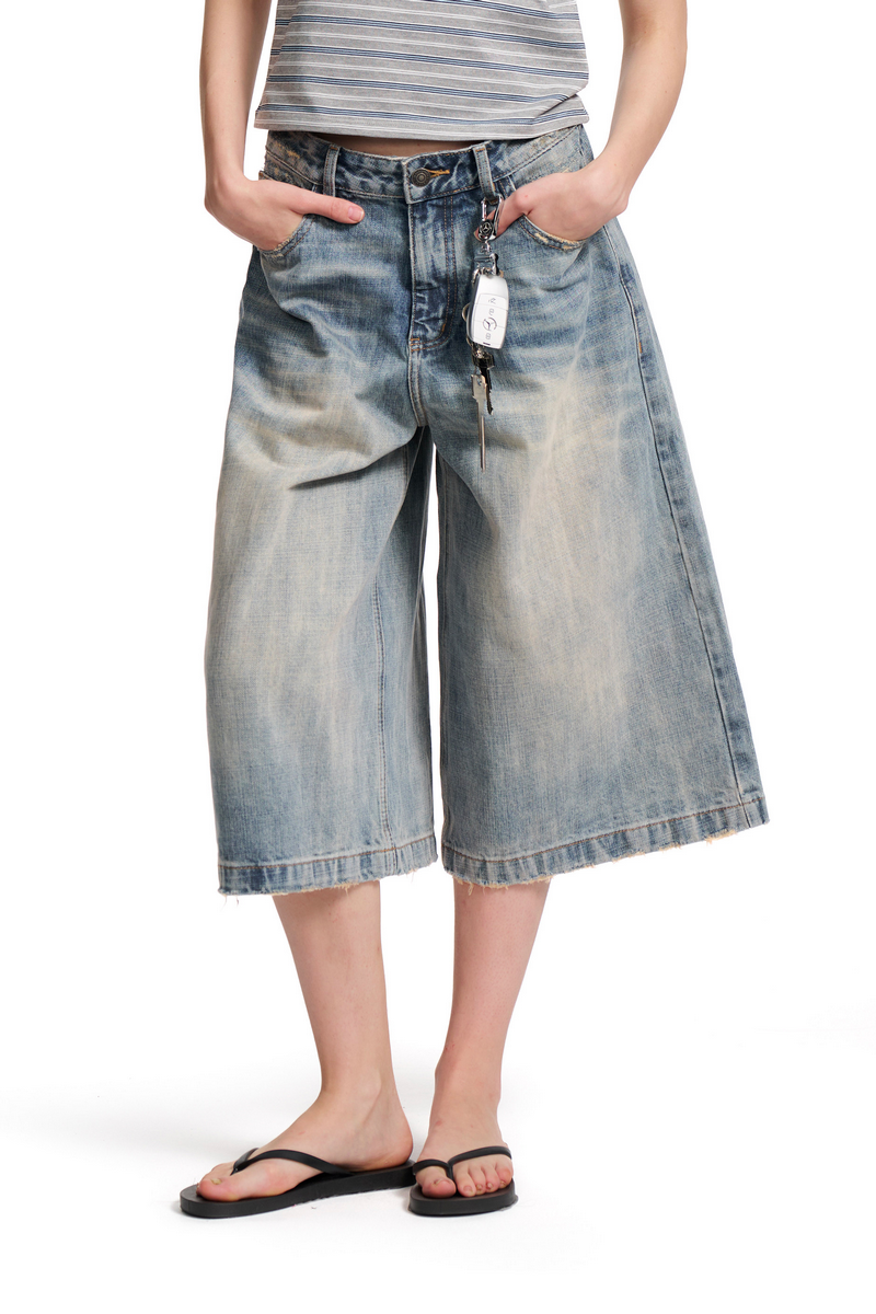 Washed Cropped Jorts