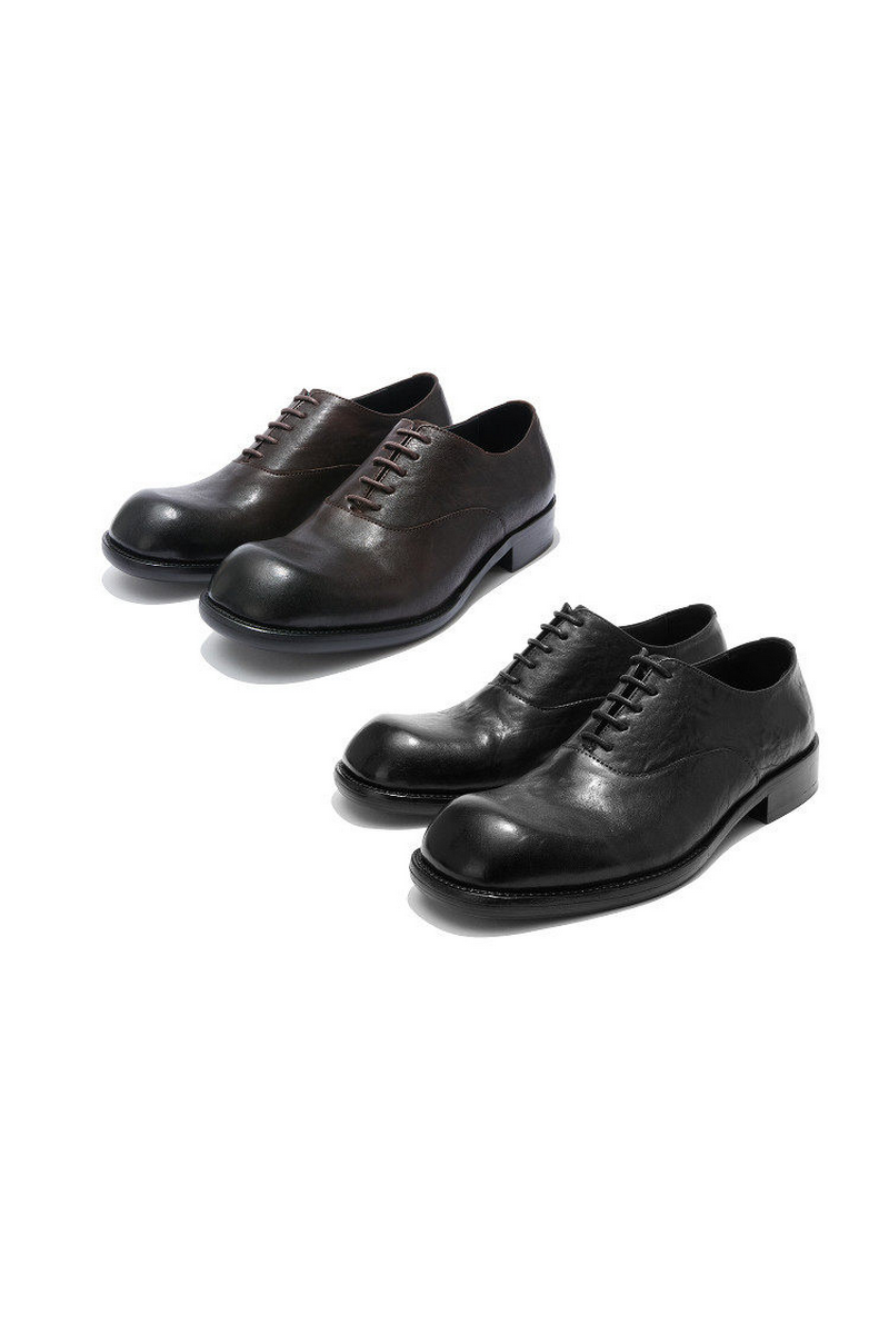 Washed Leather Derby Shoes