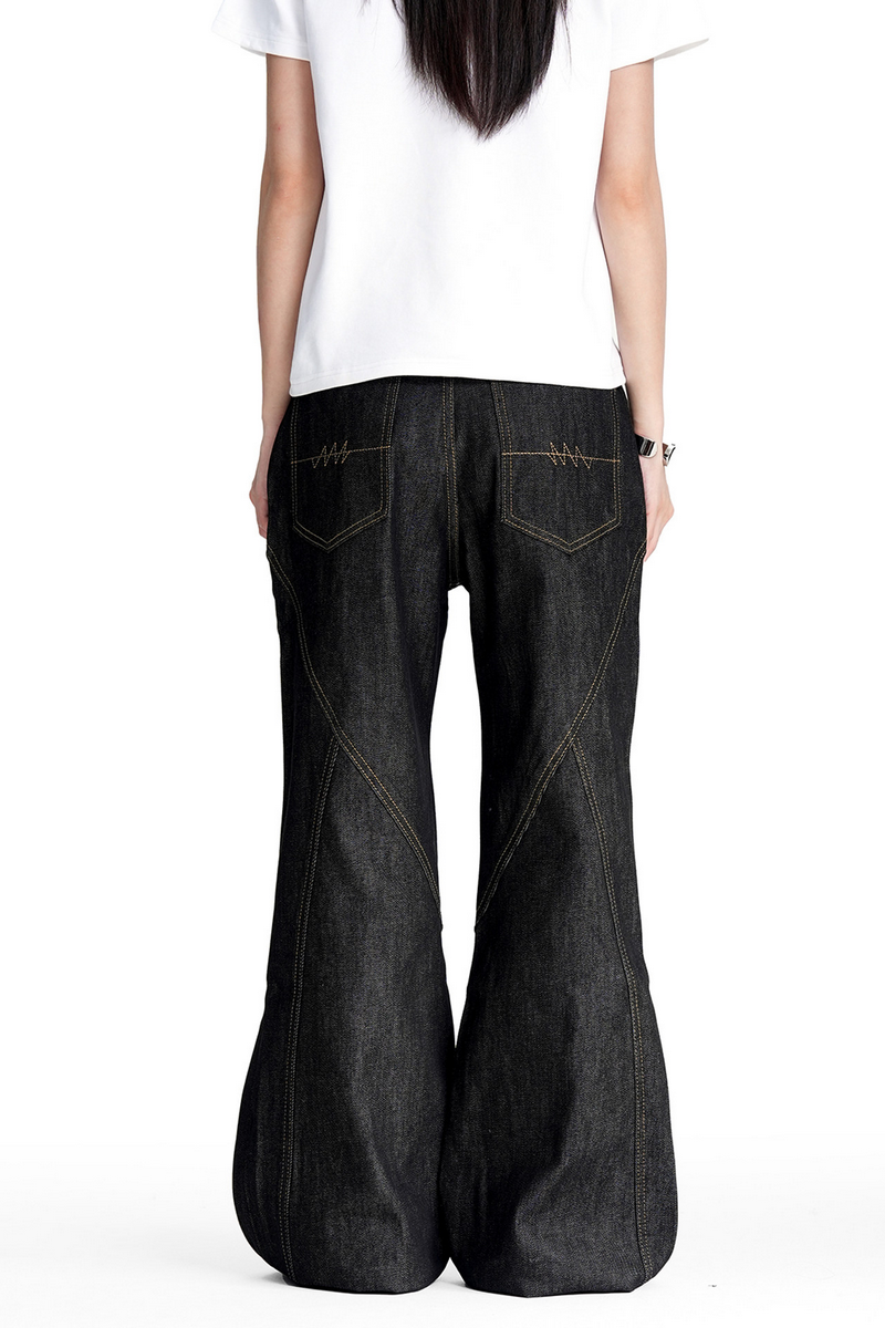 Deconstructed Raw Denim Jeans