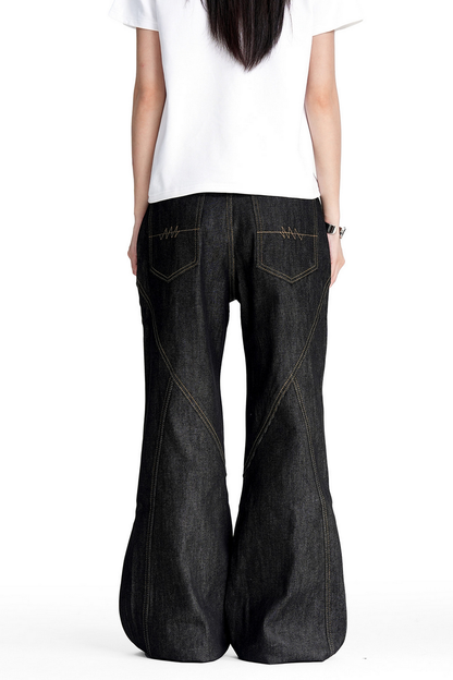 Deconstructed Raw Denim Jeans