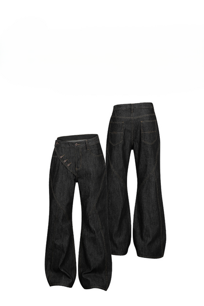 Deconstructed Raw Denim Jeans