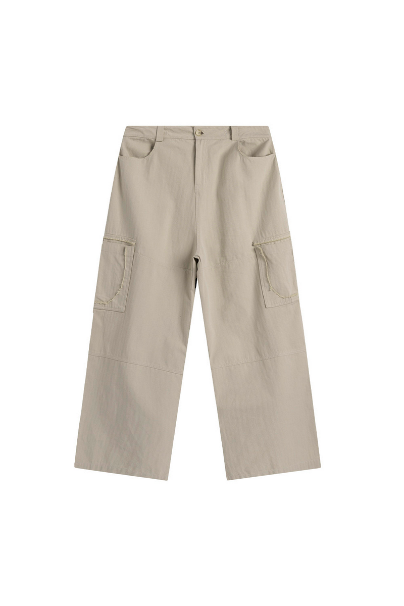Distressed Side Pocket Cargo Pants