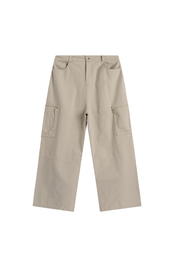 Distressed Side Pocket Cargo Pants — Loopsoon — view 5