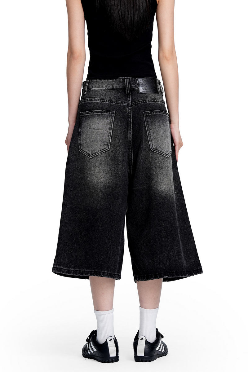 Black Denim Shorts