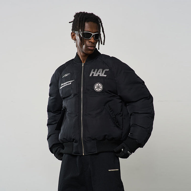 Embroidered Patches MA1 Logo Jacket — Harsh and Cruel — view 2