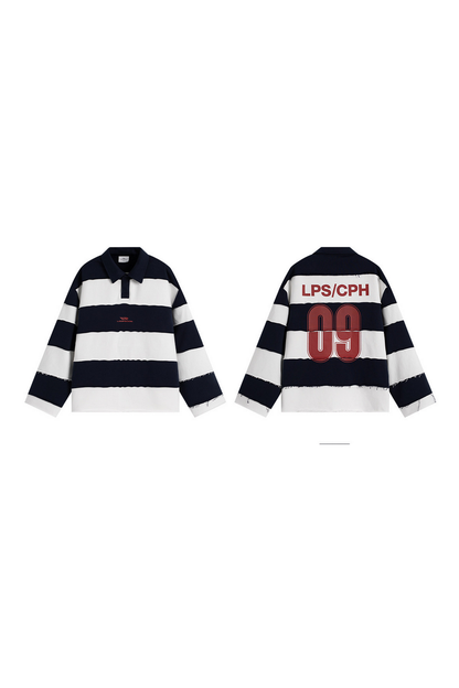Two Tone Polo Sweatshirt
