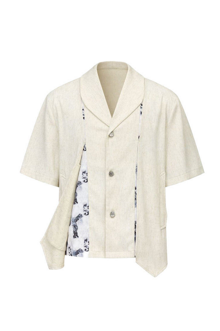 Floral Linen Shirt — Taichiism — view 3