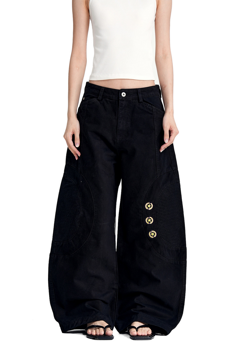 Star Embroidered Cargo Pants
