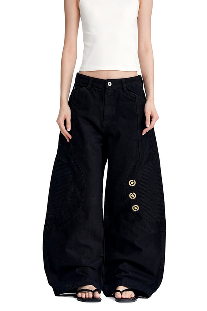 Star Embroidered Cargo Pants