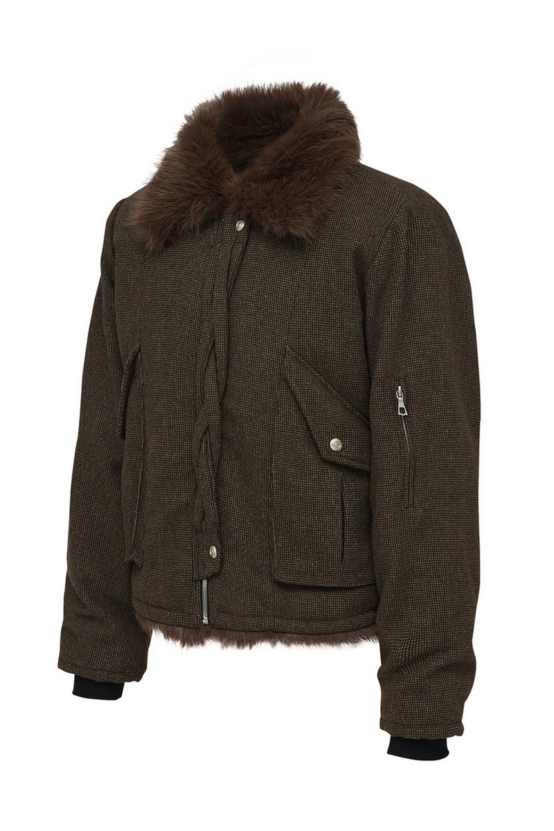 Fur Collar Wool Jacket
