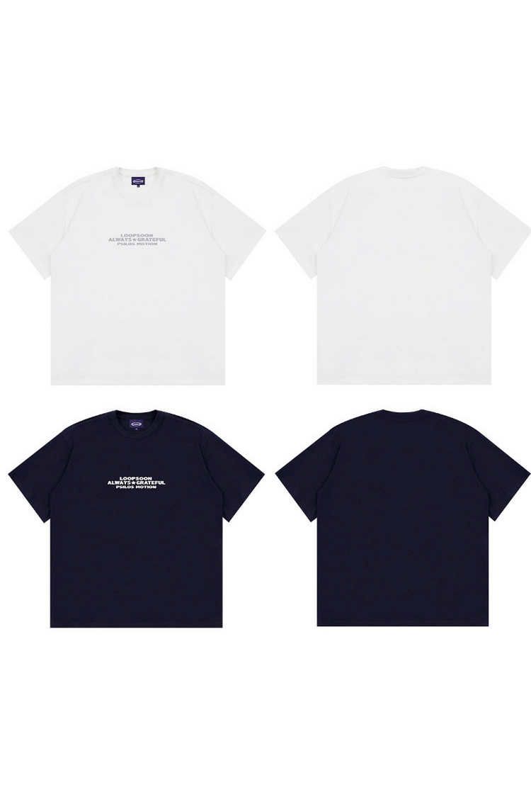 Letter Print Oversized T-Shirt — Loopsoon — view 5