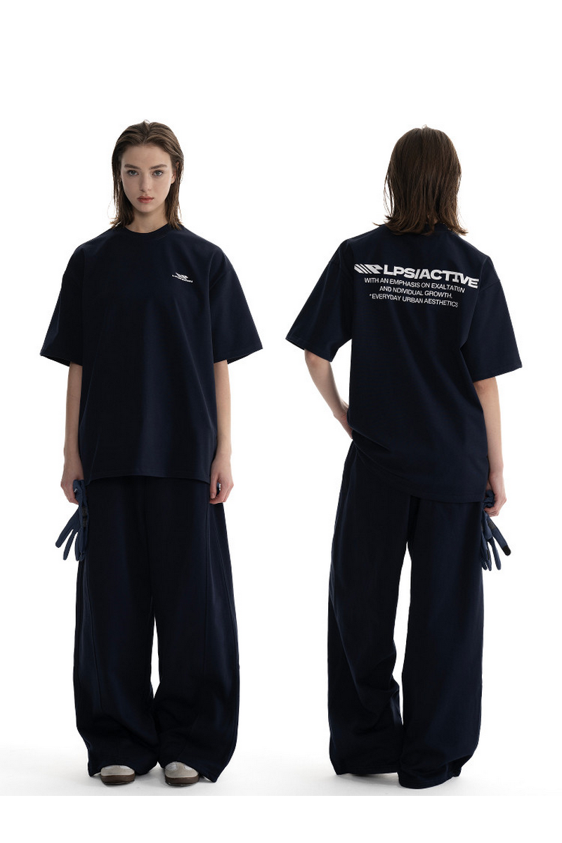 Heavyweight Letter Print T-Shirt