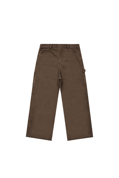 Washed Straight Cargo Pants