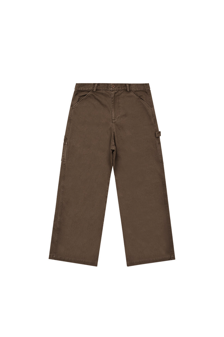 Washed Straight Cargo Pants — Loopsoon — view 5