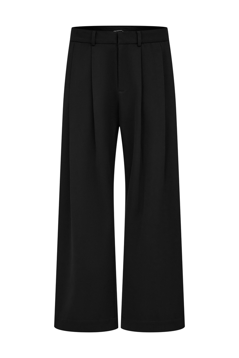 Houndstooth Pleated Wide Pants