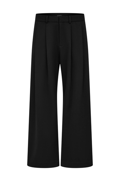 Houndstooth Pleated Wide Pants