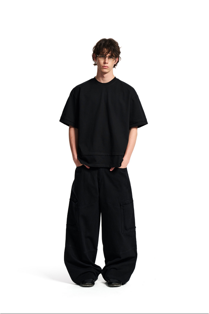 Layered Solid Crew Tee