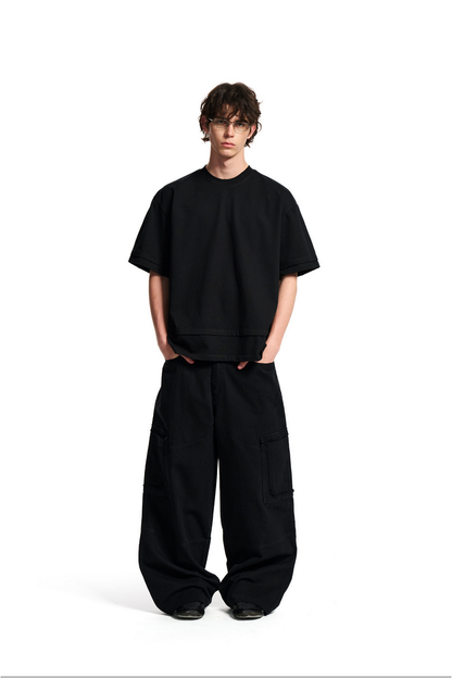 Layered Solid Crew Tee