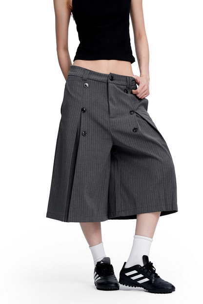 Striped Cropped Trousers