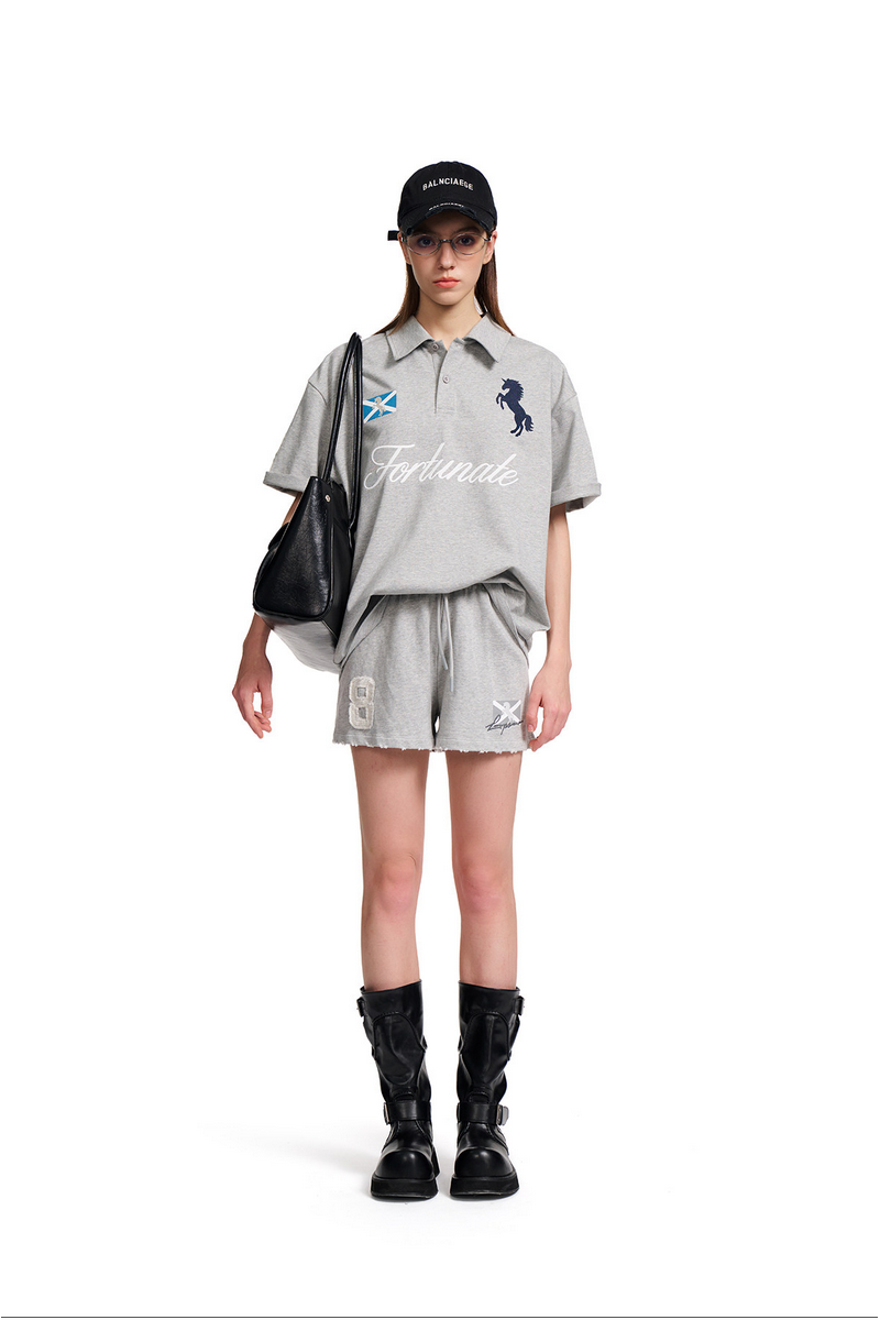 Embroidered Patch Shorts