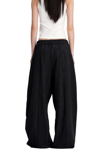 Button Detail Pleated Trousers