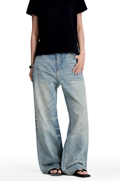 Washed Stacked Jeans