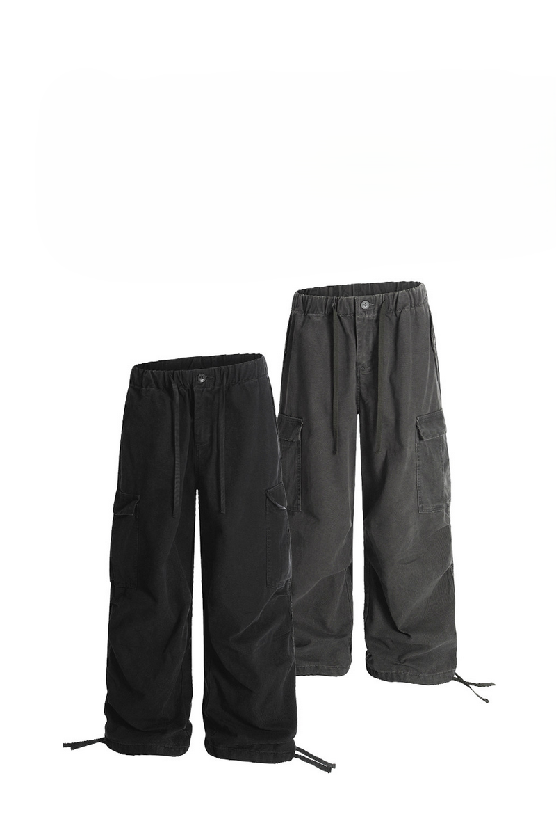 Washed Multi Pocket Cargo Pants