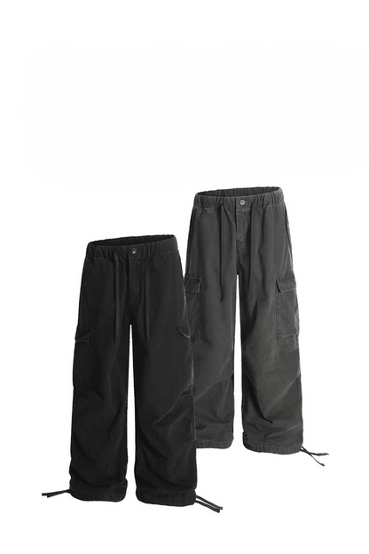 Washed Multi Pocket Cargo Pants