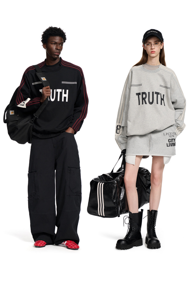 Four Stripe Graphic Sweatshirt