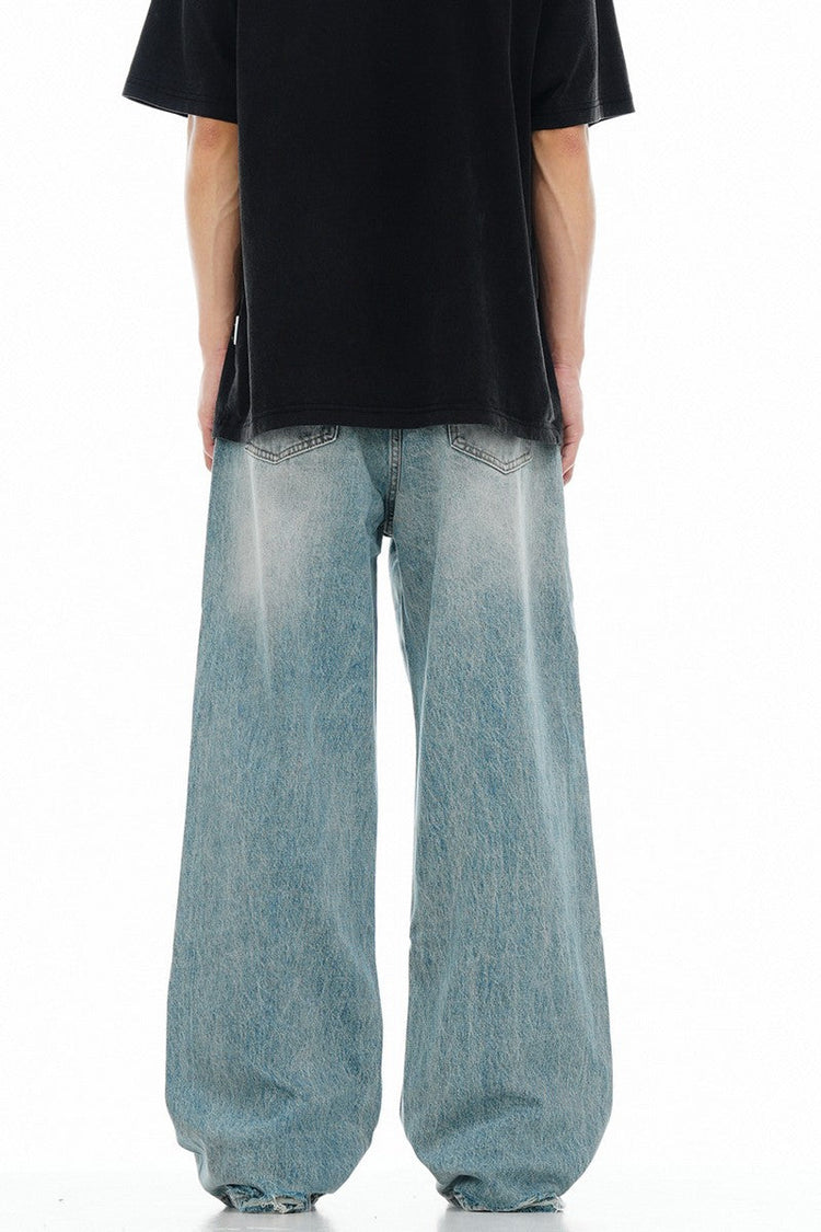 Distressed Light Wash Jeans — Trenqor Basics — view 4