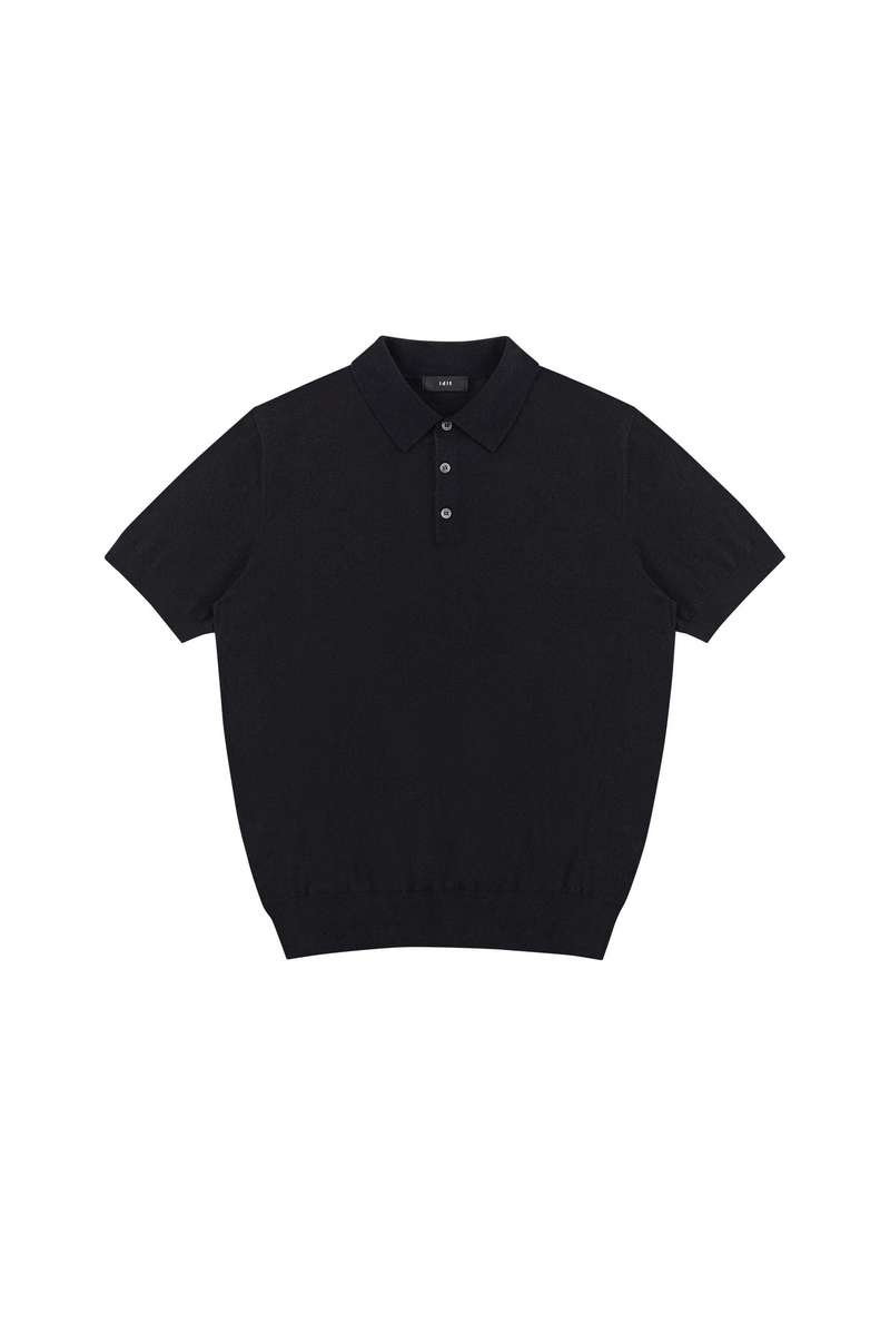 Linen Knit Polo Shirt