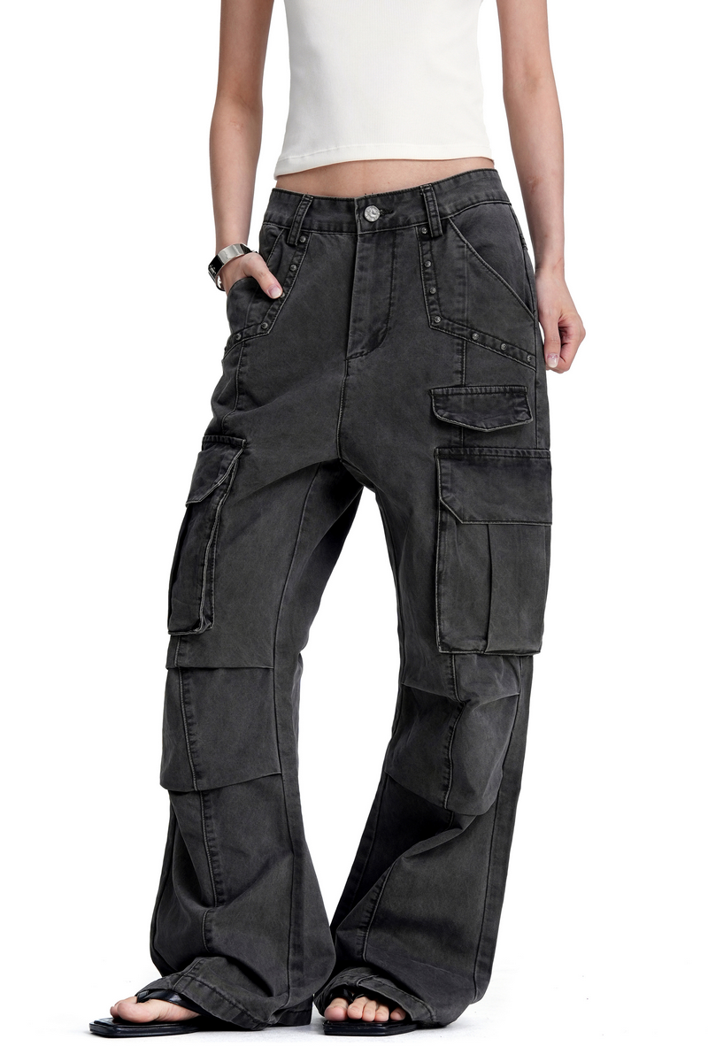 Vintage Rivet Cargo Pants