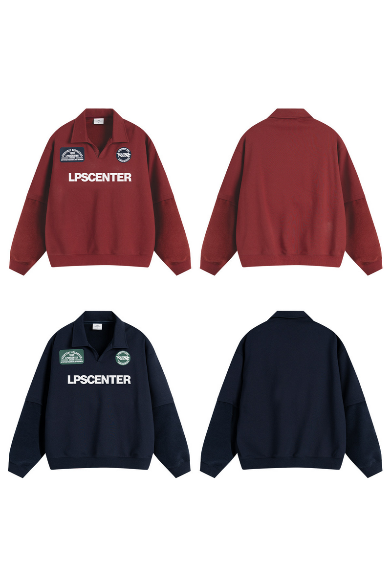 Polo Collar Sweatshirt