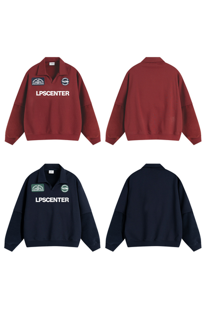 Polo Collar Sweatshirt