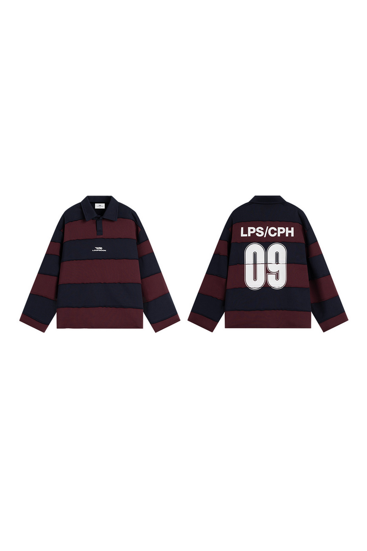 Two Tone Polo Sweatshirt — Loopsoon — view 7