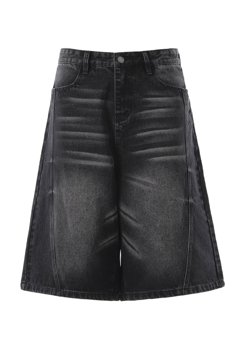 Clean Fit Denim Shorts — Trenqor Basics — view 8