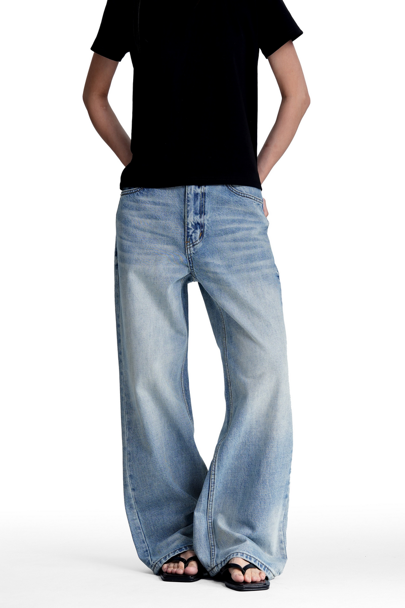 Vintage Whisker Wash Bootcut Jeans