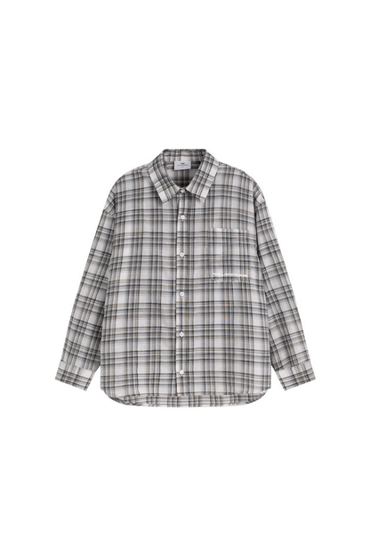 Oversized Plaid Shirt Jacket