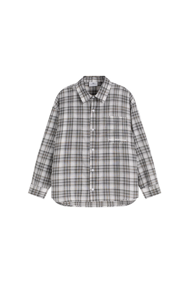 Oversized Plaid Shirt Jacket — Loopsoon — view 5