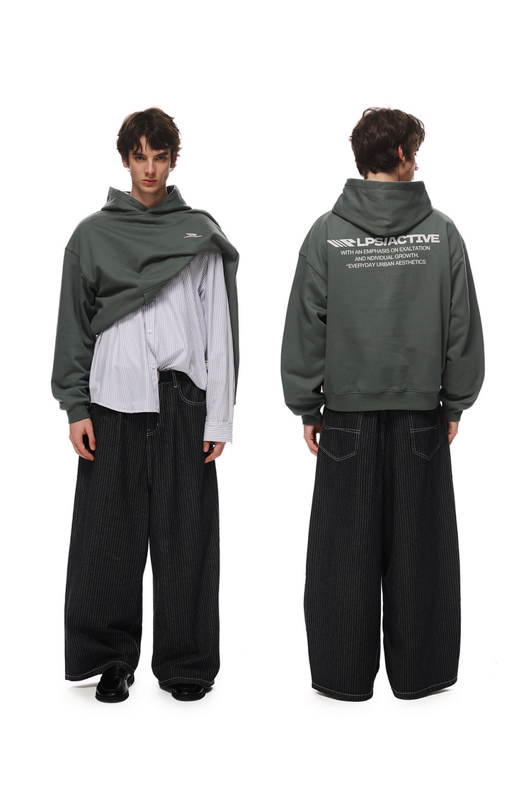 Striped Straight Jeans — Loopsoon — view 4