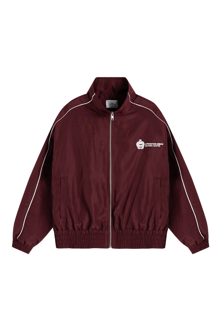 Badge Print Track Jacket — Loopsoon — view 5