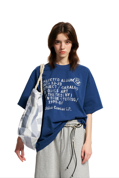 Distressed Letter Graphic Tee