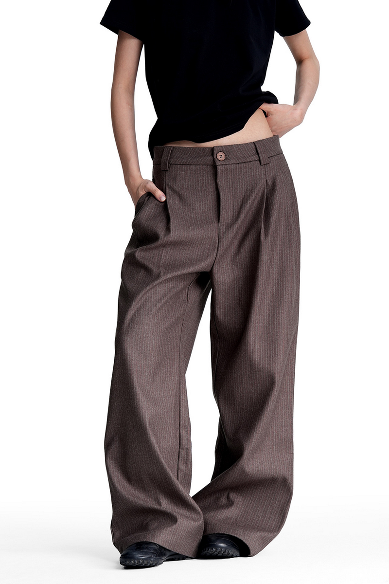 Striped Draped Trousers