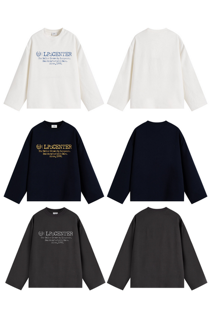 Contrast Print Long Sleeve Tee