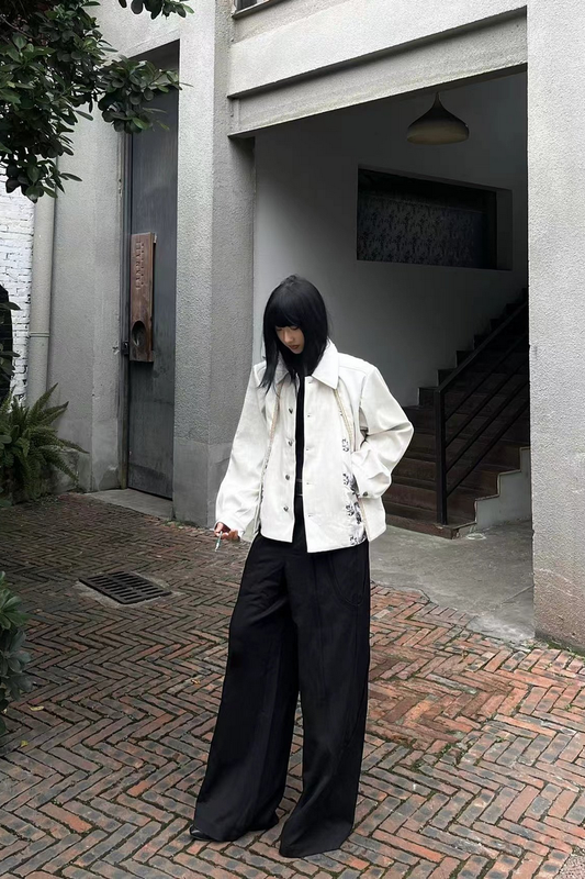 Floral Linen Blend Jacket — Taichiism