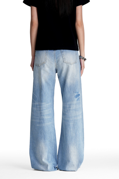Whisker Wash Bootcut Jeans