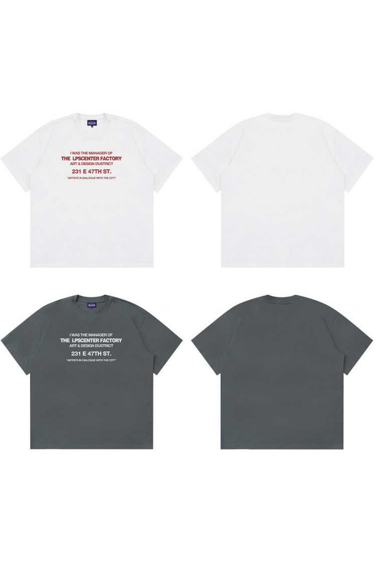 Vintage Letter Print T-Shirt — Loopsoon — view 4