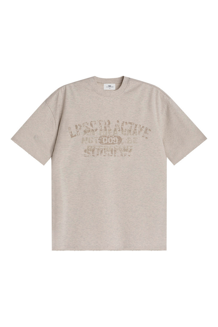 Distressed Layered Graphic Tee — Loopsoon — view 3