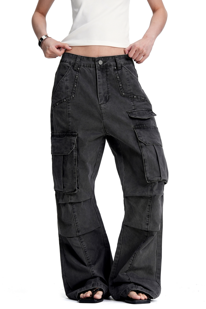 Vintage Rivet Cargo Pants